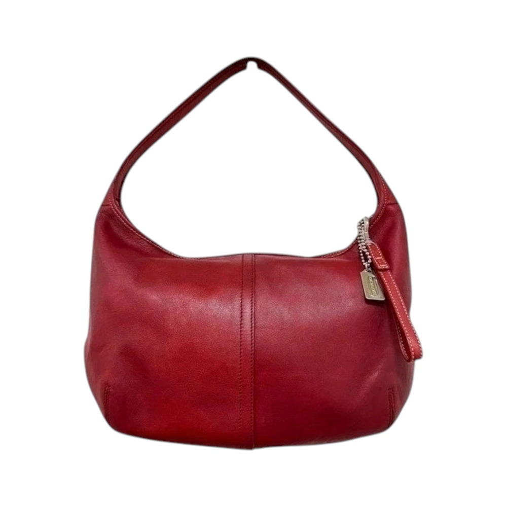 Coach Ergo Hobo Shoulder Bag Leather Red Vintage Y2K 9219